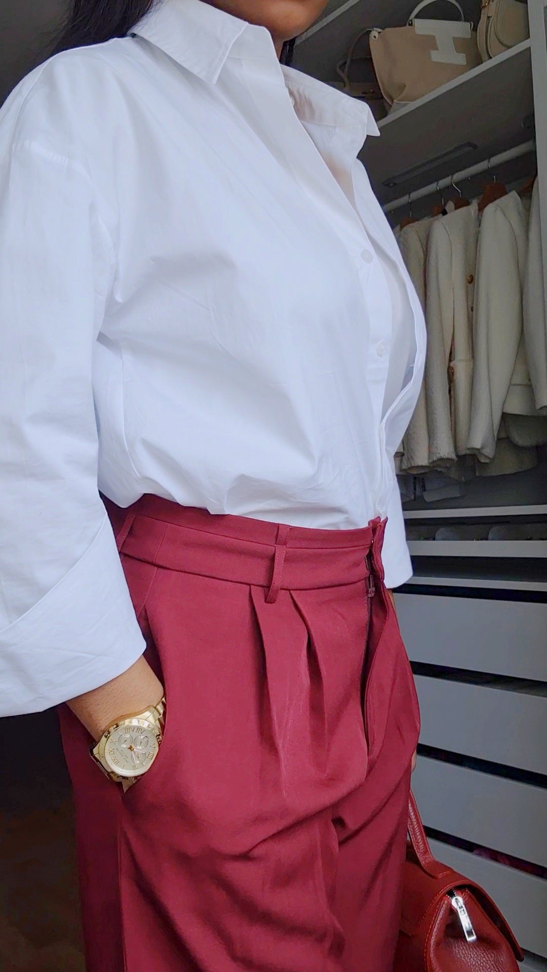 PANTALON LARGE A PINCES