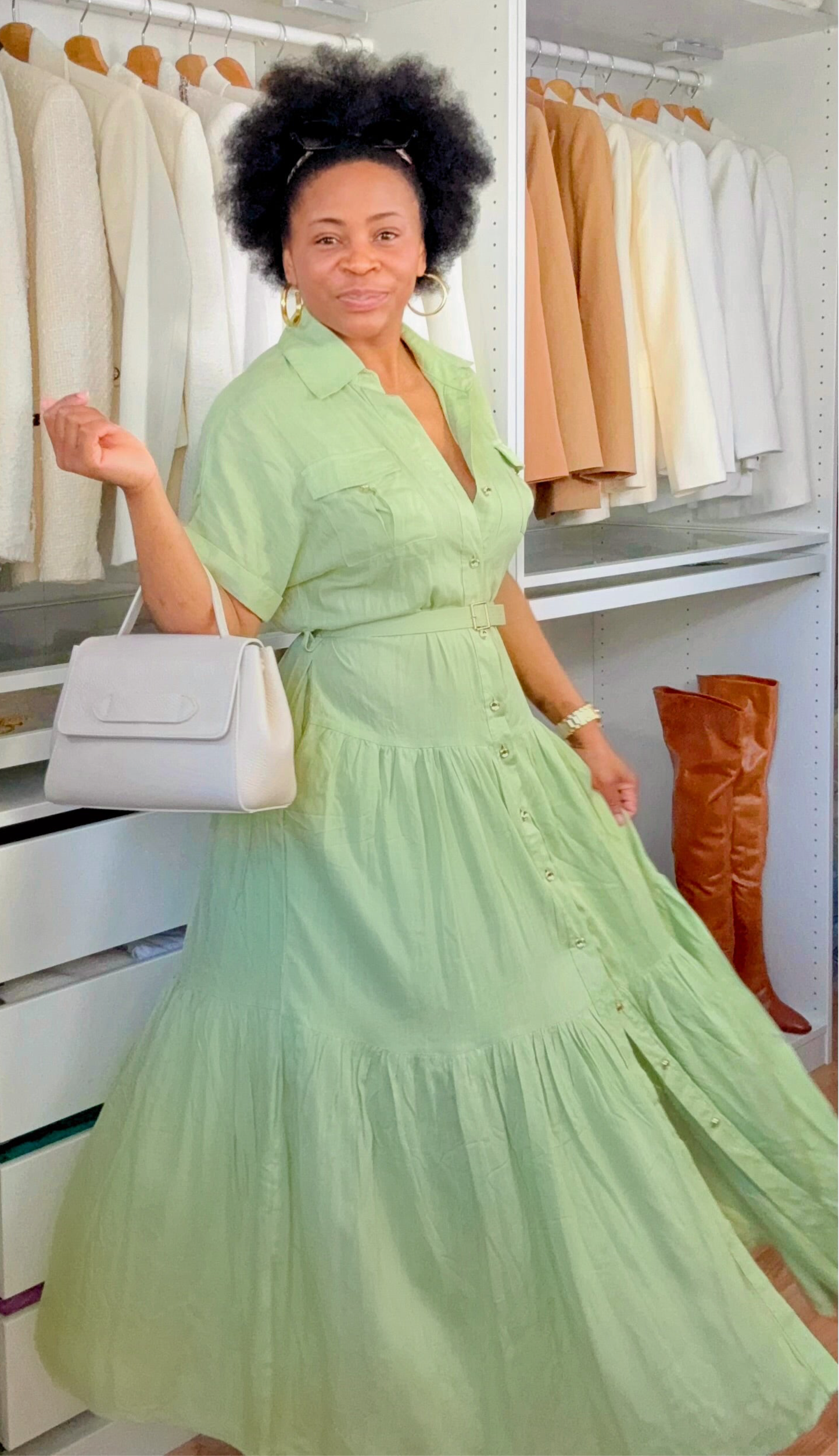 ROBE LONGUE ULTRA CHIC verte