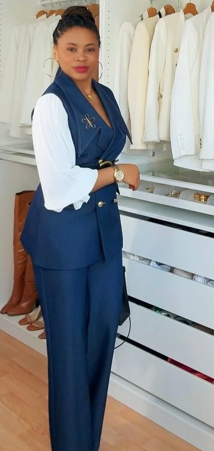 TAILLEUR JEANS MANCHES COURTES AVEC CEINTURE