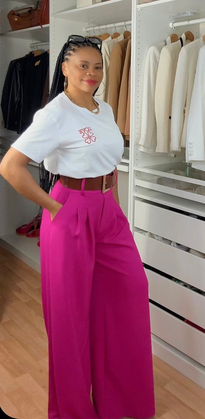 PANTALON LARGE AVEC CEINTURE