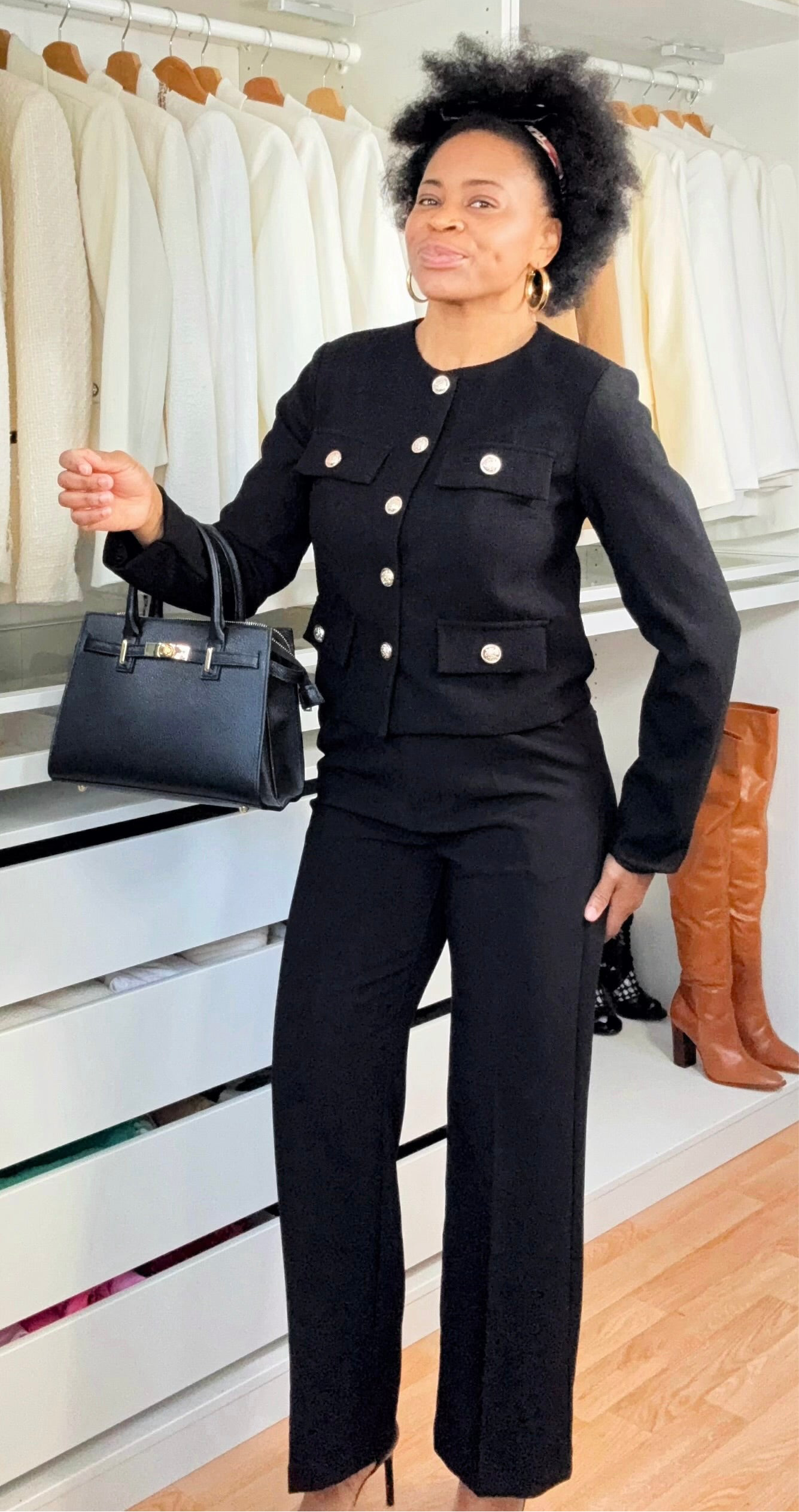 PANTALON LARGE NOIR