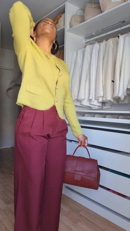 PANTALON LARGE A PINCES
