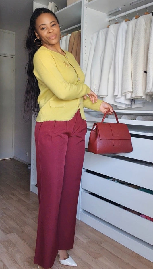 PANTALON LARGE A PINCES