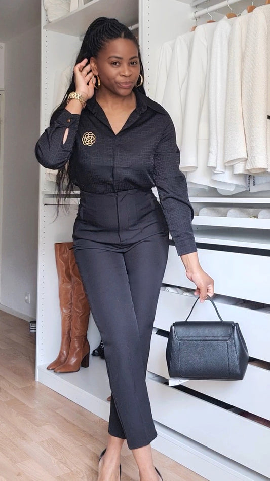CHEMISE BASIQUE FLUIDE NOIR