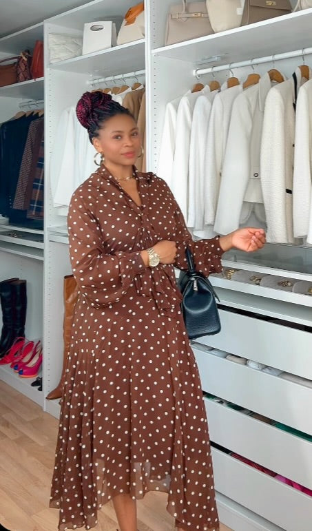 Robe imprimée à pois