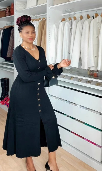 ROBE CÔTELE EN MAILLE BLANCHE