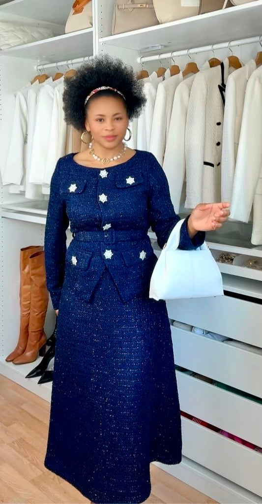 TAILLEUR JUPE bleu marine