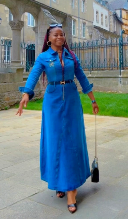 ROBE JEANS LONGUES MANCHES