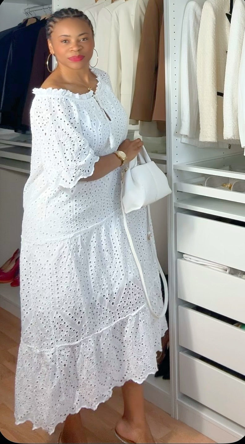 Robe broderie anglaise blanche