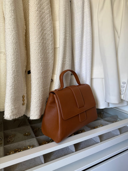 SAC A MAIN EN CUIR GRAINE