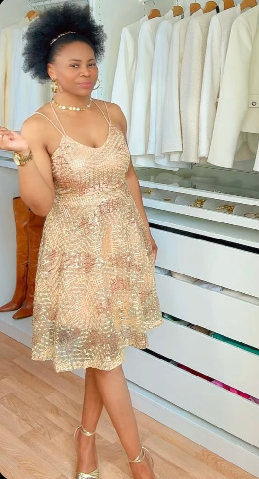 ROBE MIDI DOS CROISÉ