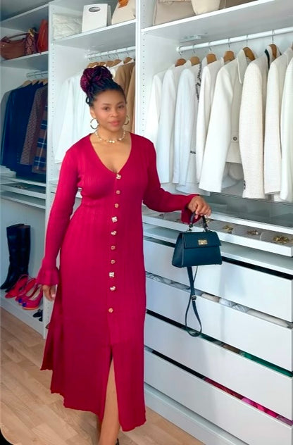 ROBE CÔTELE EN MAILLE BLANCHE