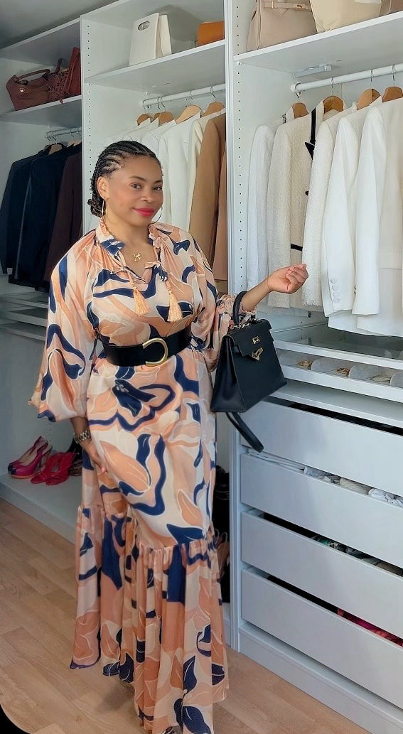 Robe imprimée col V