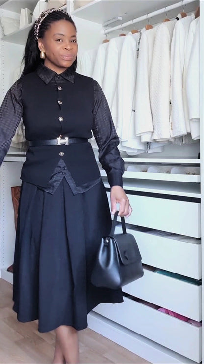 TOP EN MAILLE NOIR
