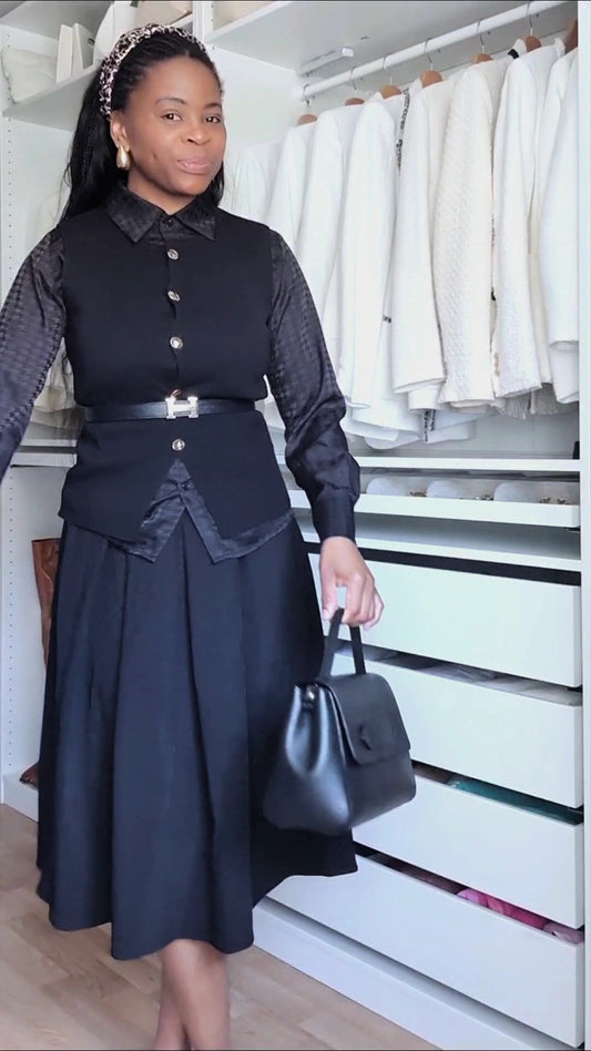 TOP EN MAILLE NOIR